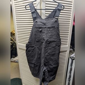 Duluth Trading Co Black/Charcoal Utility Overalls Shorts